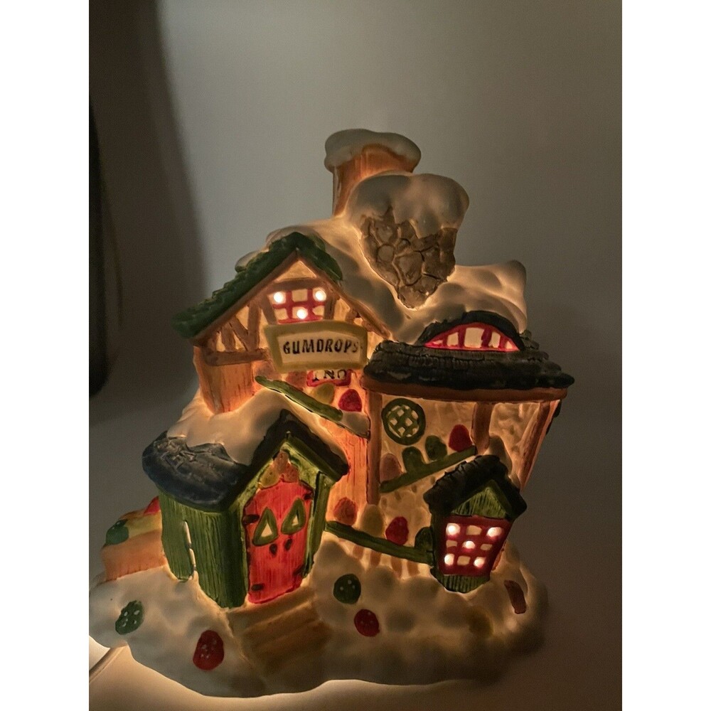 Mercuries Vintage Christmas GumDrops House- Lights Up- Adorable Christmas Decor